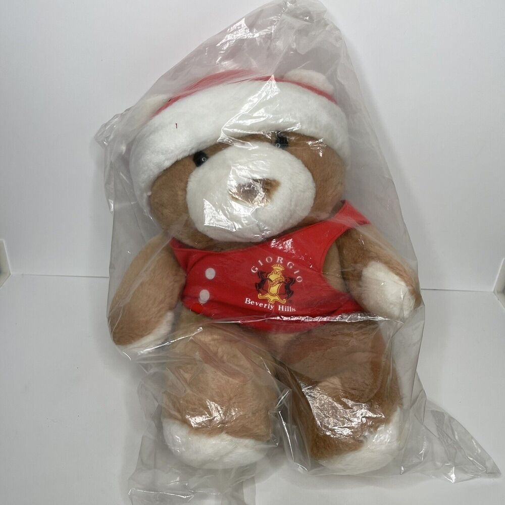Giorgio Beverly‎ Hills VINTAGE Collector Teddy Bear Plush Christmas 12"